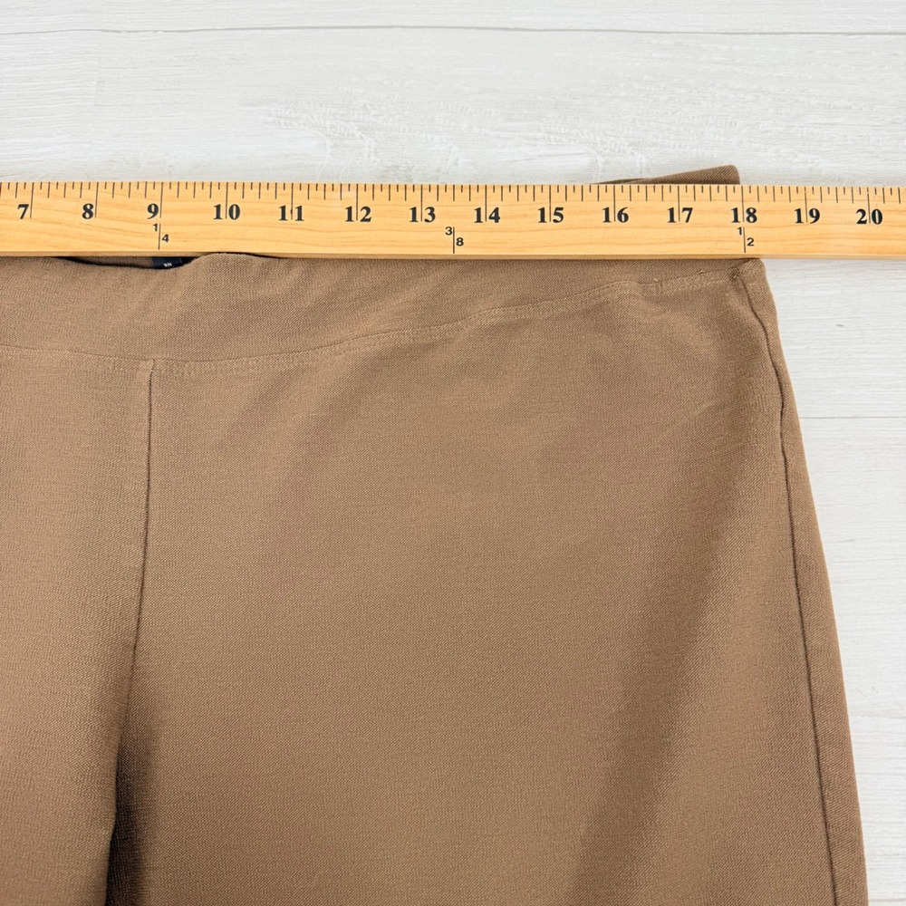 Eileen Fisher Washable Stretch Crepe Ankle Pants Women L Brown Pull On Neutral - Picture 11 of 15